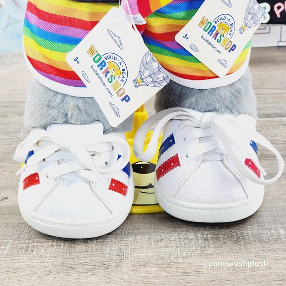 NWT Build A Bear Pride HIPPO & Rainbow Shirt Shorts, Wristie LGBTQ Clothes Heart - Picture 8 of 16